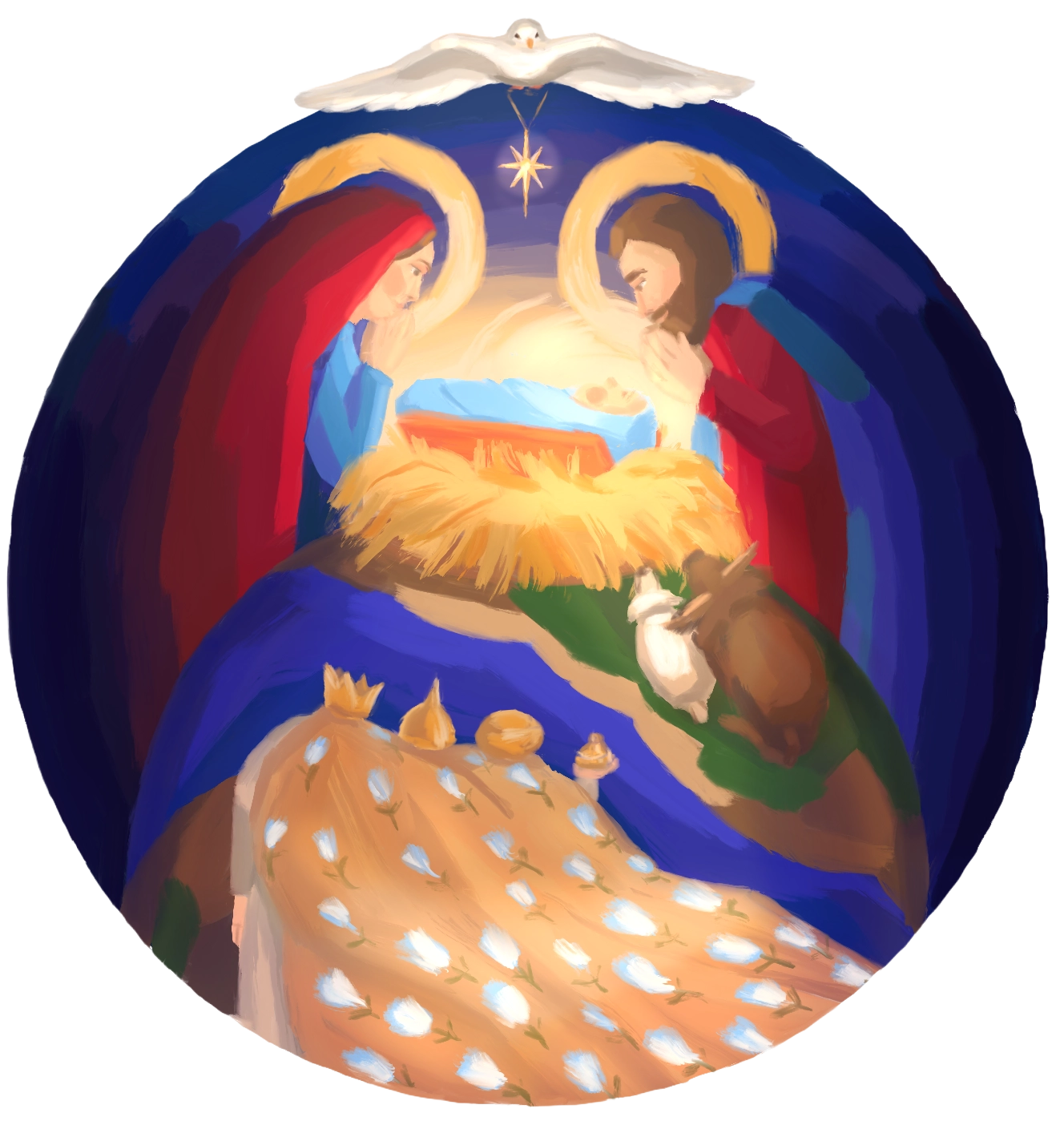 Ілюстрація до Пісні Григорія Сковороди "Різдвяна - Тайна дивна і преславна!.." від Олени Горецької